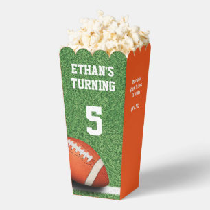 Ballotins Thème de football Anniversaire Popcorn Box