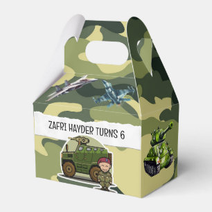 Ballotins Thème de l'armée militaire Boîte à gable pour fête