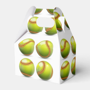 Ballotins Thème de softball jaune fête d'anniversaire