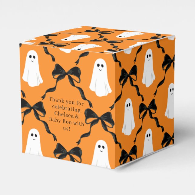 Ballotins Thème Halloween noir et orange Baby Boo Douche (Verso)