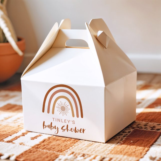 Ballotins TINLEY Boho Terracotta Rainbow Sun Baby Invitation (Créateur téléchargé)