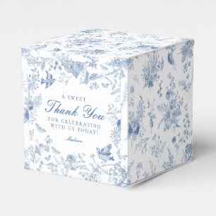 Ballotins Toile Bleue De Jouy Floral Dessert Ballotin