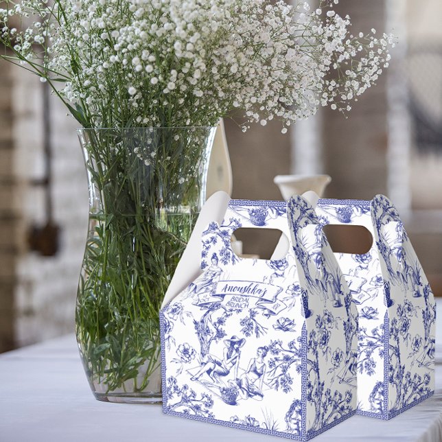 Ballotins Toile bleue et blanche de Jouy Fête des mariées (Créateur téléchargé)