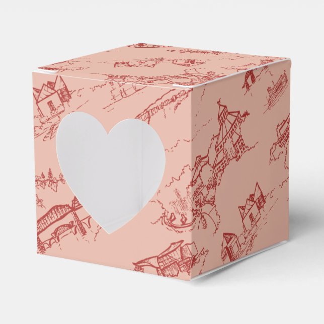 Ballotins Toile Chattanooga rose et rouge (Verso)