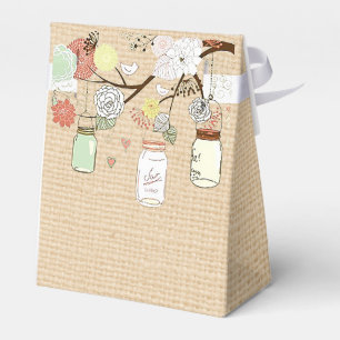 Ballotins Toile de jute de pays et ballotin rustiques de pot