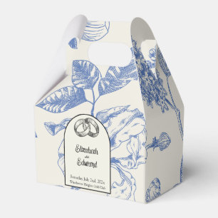 Ballotins Toile Florale Bleu Français Riche Floral