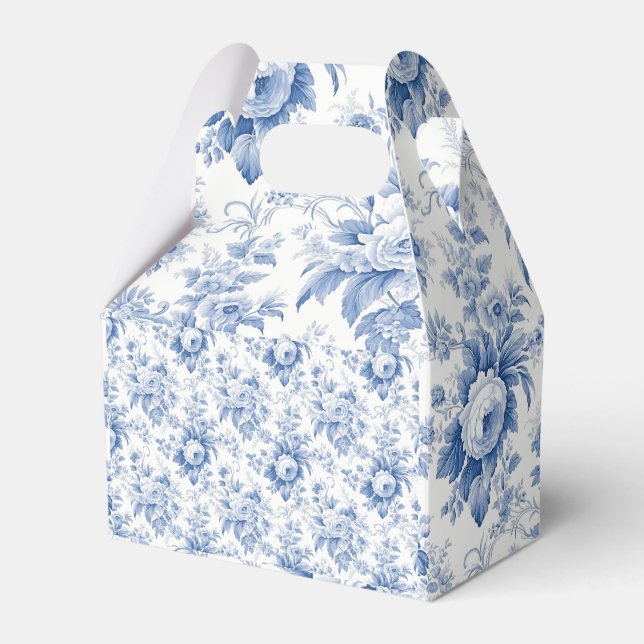 Ballotins Toile vintage Florale Bleu (Verso)