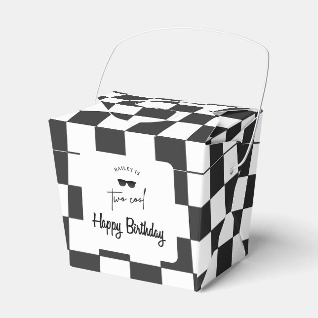 Ballotins Too Cool 2nd Birthday Favor Box (Verso)