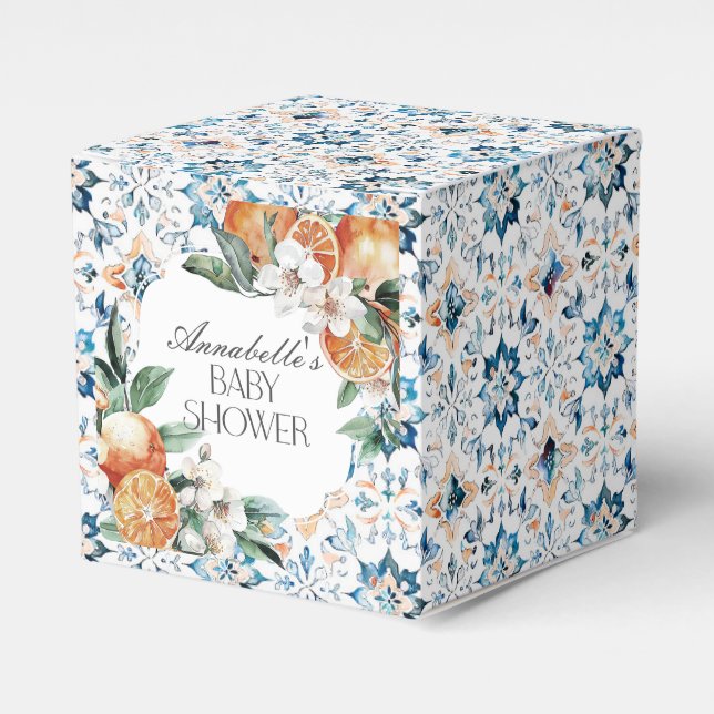 Ballotins Toscane Carrelage italien Baby shower Dessert Fave (Verso)