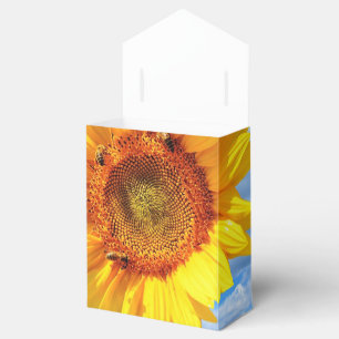 Ballotins Tournesol jaune et abeilles sur le ciel bleu - Jou