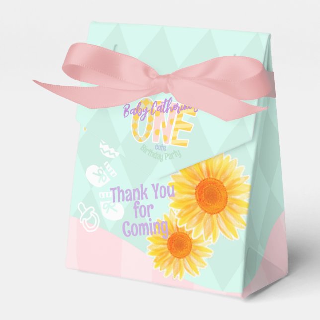 Ballotins Tournesol mignon Premier anniversaire (Verso)