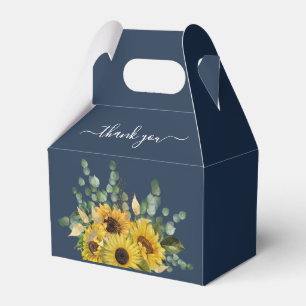 Ballotins Tournesols Bleu Nuit Élégants Merci