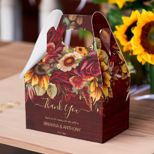 Ballotins tournesols rose mariage de automne bordeaux merci