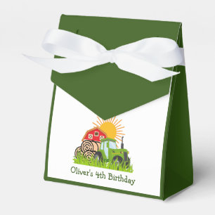 Ballotins Tracteur vert Garçons Anniversaire Merci