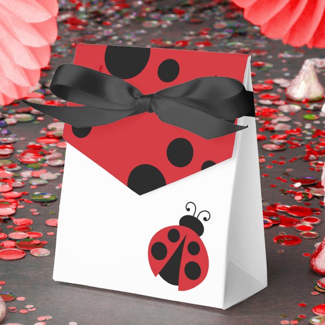 Ballotins Traite de Baby shower de Ladybug (Ladybug Baby Shower Favor Gift Boxes)