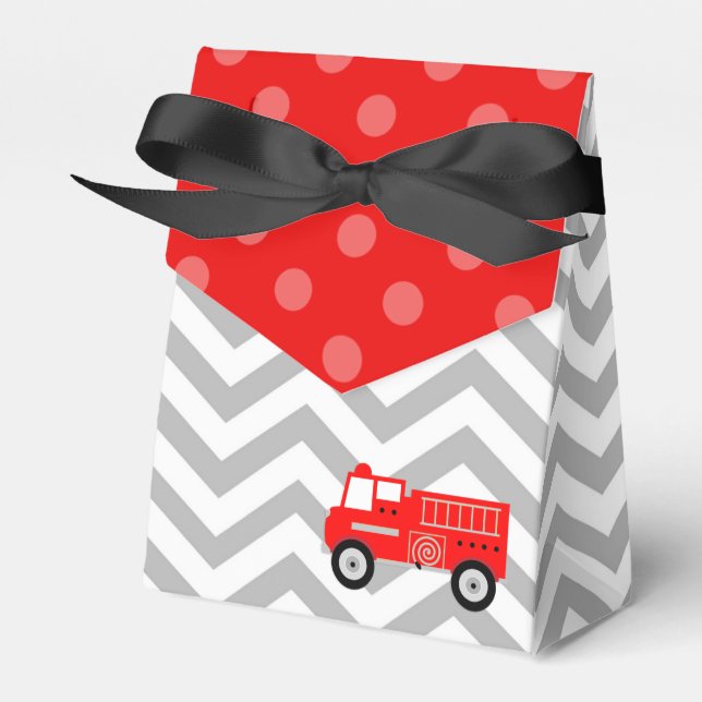 Ballotins Traitement du Baby shower de camion-feu (Verso)
