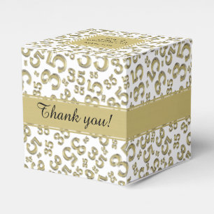 Ballotins trente-cinquième Or d'anniversaire/motif blanc de