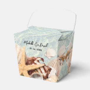 Ballotins Tropical Ocean Beach Seashell Wedding Favor Box