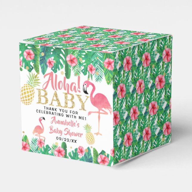 Ballotins Tropical Summer Beach Luau Girls Baby shower (Verso)