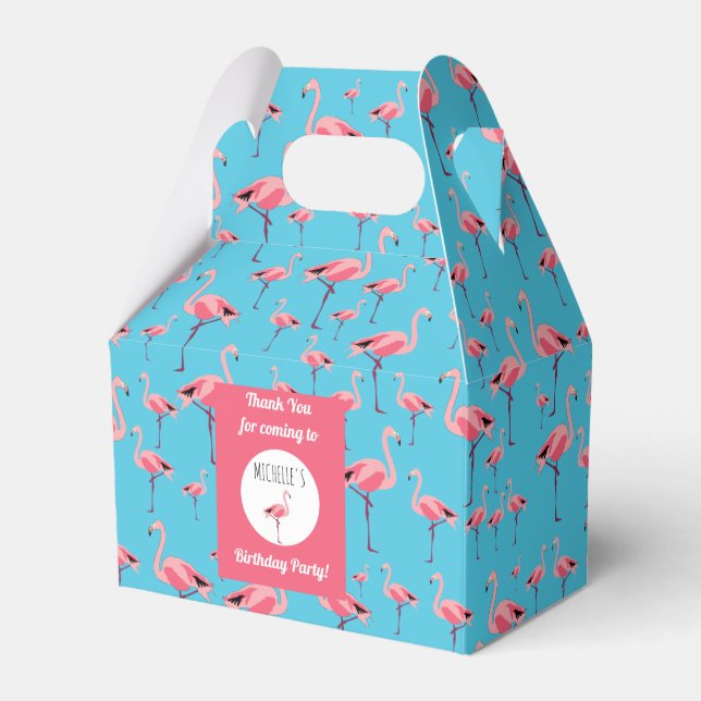 Ballotins Tropical Summer Pink Flamingo modèle Anniversaire (Verso)