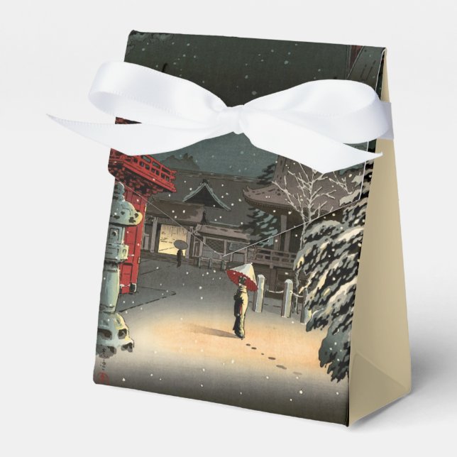 Ballotins Tsuchiya Koitsu - Neige au temple de Nezu (Verso)