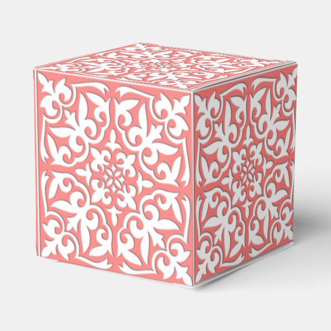 Ballotins Tuiles marocaines - corail rose et blanc (Arrière)