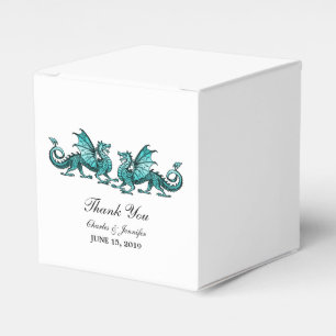Ballotins Turquoise Élégant Dragons Mariage Faveur Boîtes