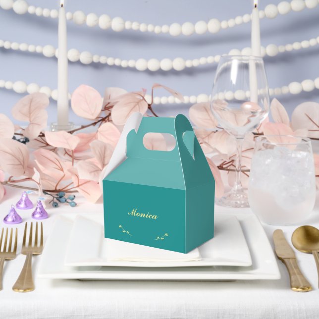 Ballotins turquoise et Gold Bridesmaid (Mariage)
