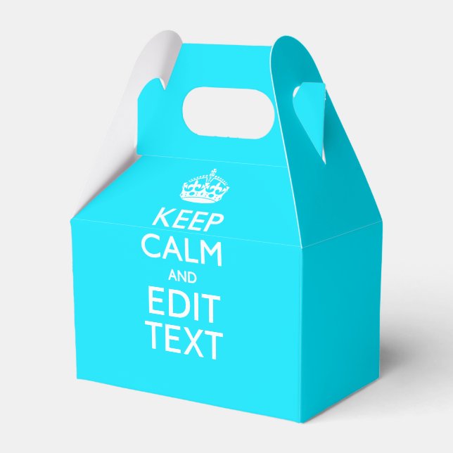 Ballotins Turquoise GARDEZ CALME votre texte (Verso)