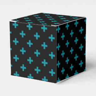 Ballotins Turquoise polka croise sur noir