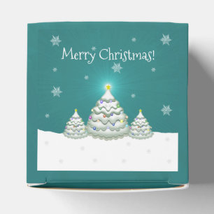 Ballotins Turquoise Snowy Christmas Tree Ballotin