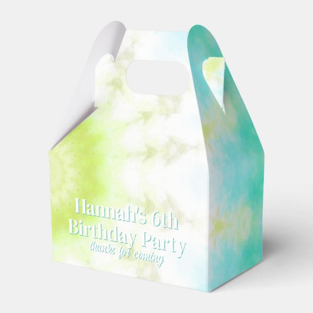 Ballotins Turquoise Tie Dye Super Retro Anniversaire (Verso)