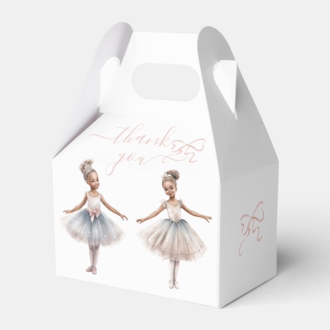 Ballotins Tutu Cute Elegant Ballerina Merci d'anniversaire (Verso)