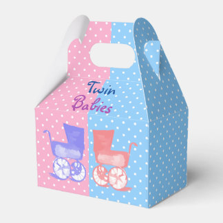 Ballotins Twin Boy Girl Baby Pois serviettes