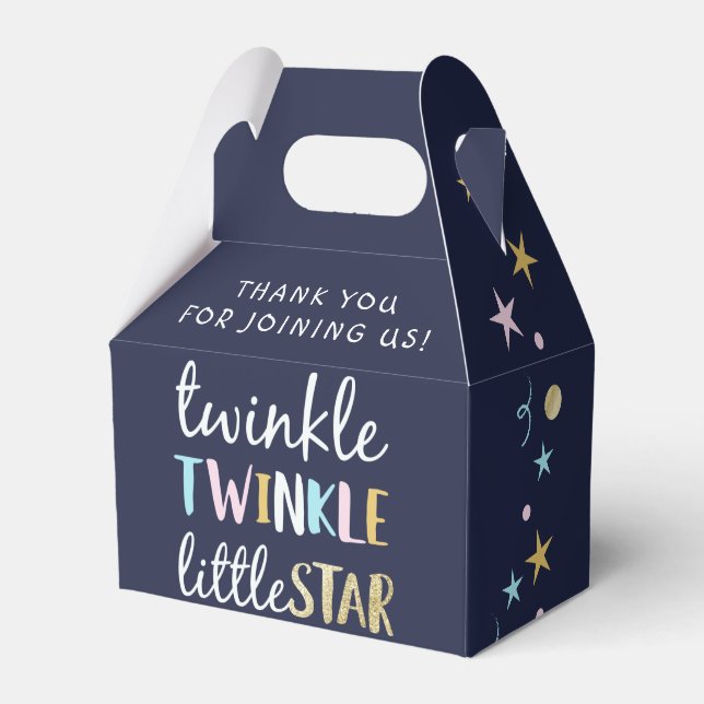 Ballotins Twinkle Little Star Confetti & Baby shower bleu (Verso)