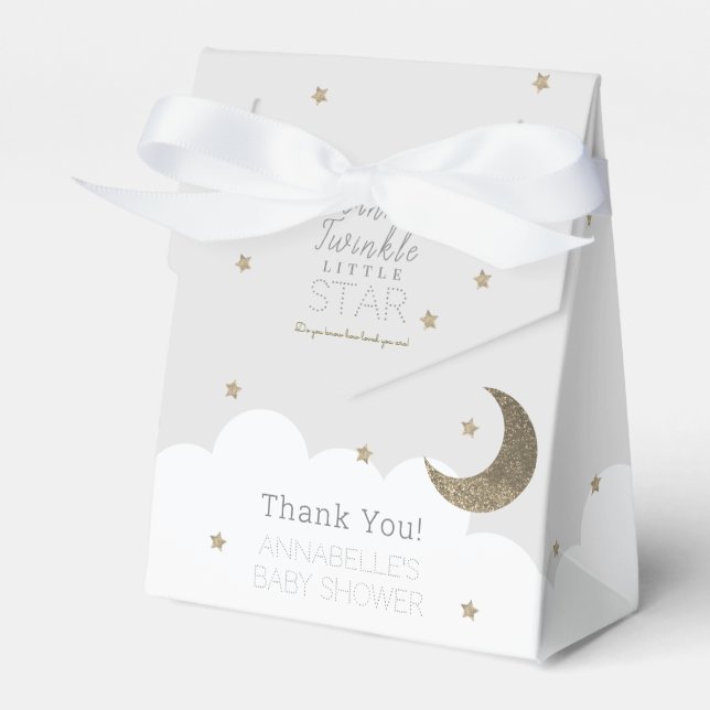 Ballotins Twinkle Little Star Gris Baby shower (Verso)