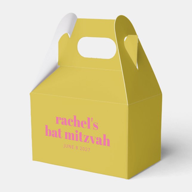 Ballotins Typographie audacieuse Moderne rose jaune Personna (Verso)
