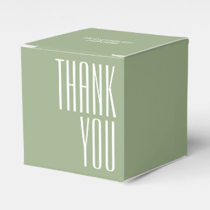 Ballotins Typographie Merci Gras Sage Vert Blanc