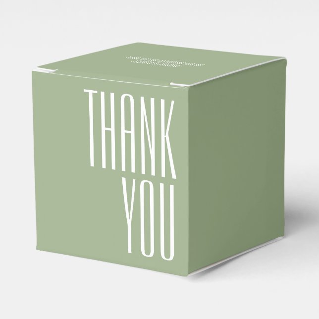 Ballotins Typographie Merci Gras Sage Vert Blanc (Verso)