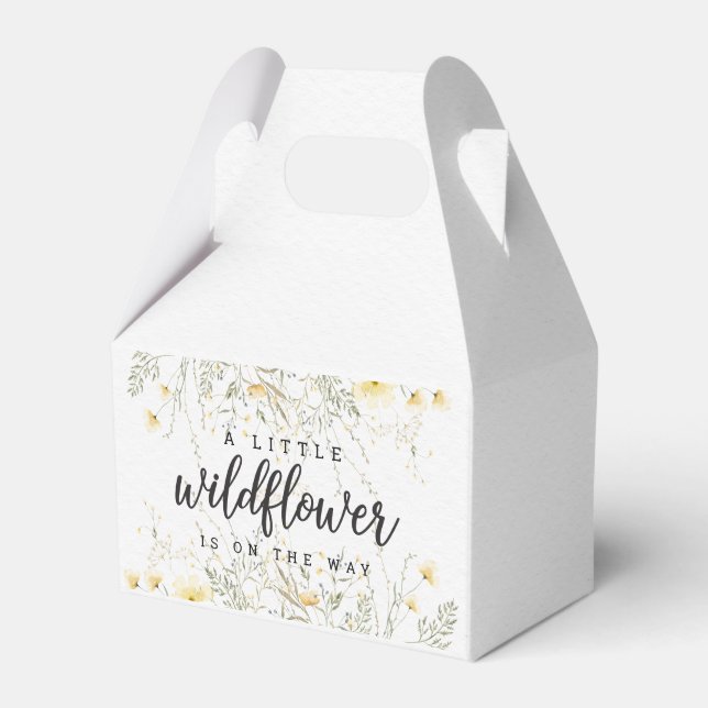 Ballotins Un Baby shower D'Aquarelle Jaune Un Peu Fleur sauv (Verso)