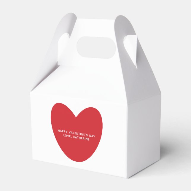 Ballotins Un coeur rouge très simple et personnalisé Saint V (Verso)