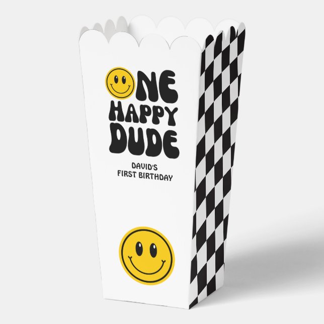Ballotins Un joyeux Mec Check Jaune Happy Face Ballotin (Recto)