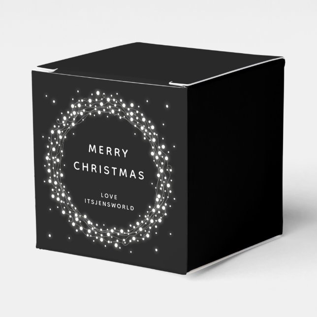 Ballotins Un message personnalisé noir éclaire Noël (Verso)