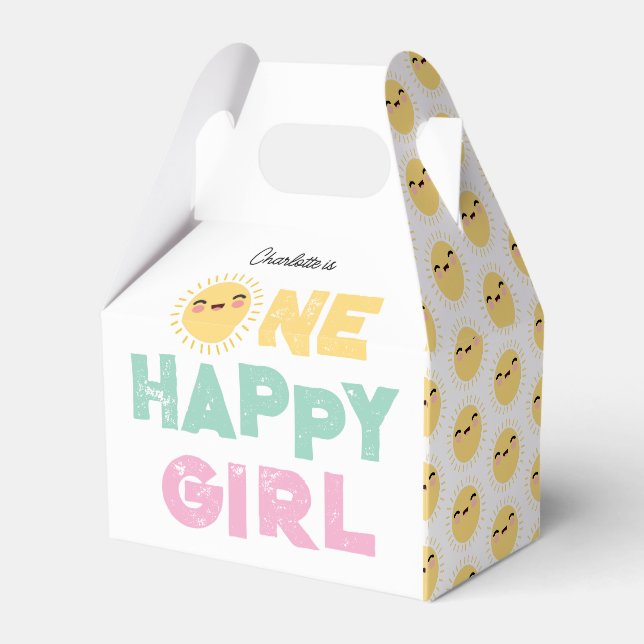 Ballotins Une joyeuse fille Invitation d'anniversaire 1er An (Verso)
