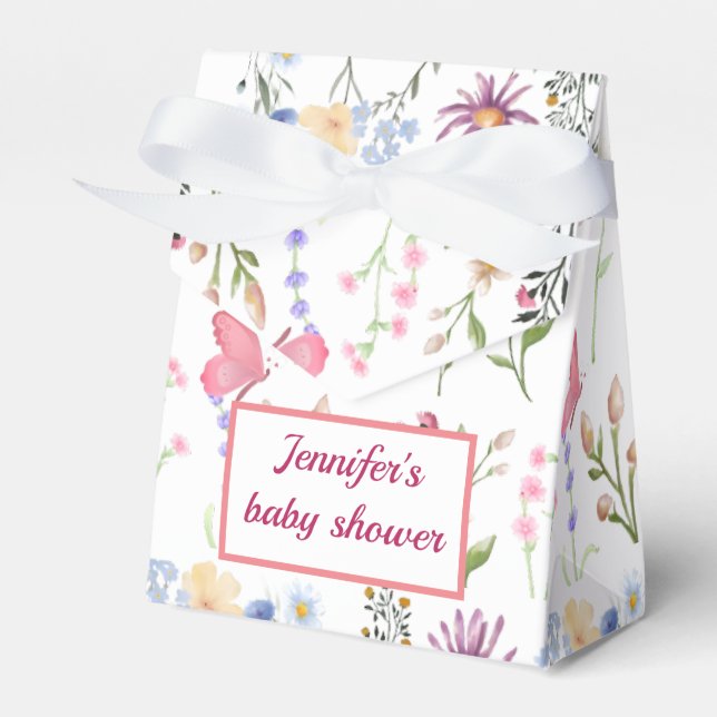 Ballotins une petite douche pour fille fleur sauvage (Verso)