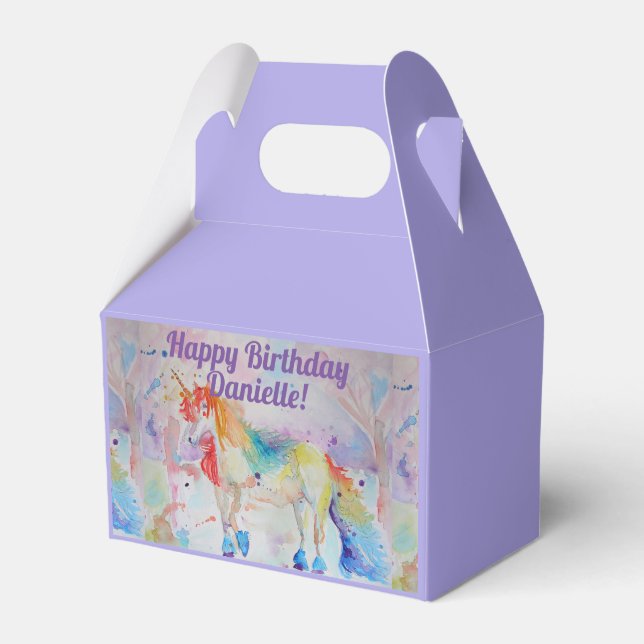 Ballotins Unicorn Girls Birthday Purple Cake Ballotin (Verso)