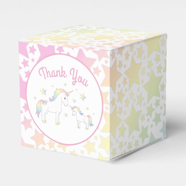 Ballotins Unicorne Baby shower Pastel Rainbow (Verso)