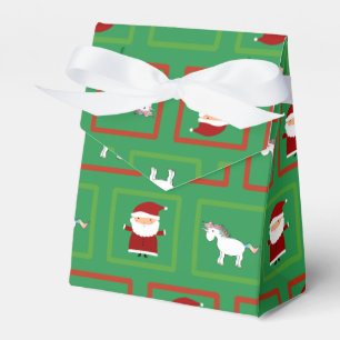 Ballotins Unicornes vertes santa claus motif