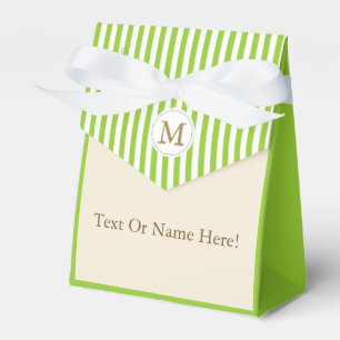 Ballotins Unique Apple Green & White Striped Personnalisable