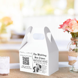 Ballotins Unique Newspaper Photo Wedding Favor Box